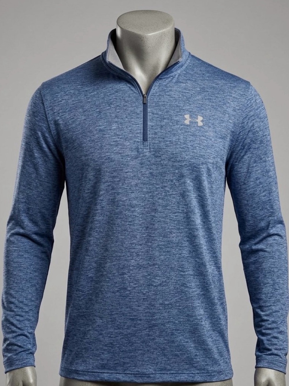 Under Armour Men's Heathered Blue 1/4 Zip Pullover